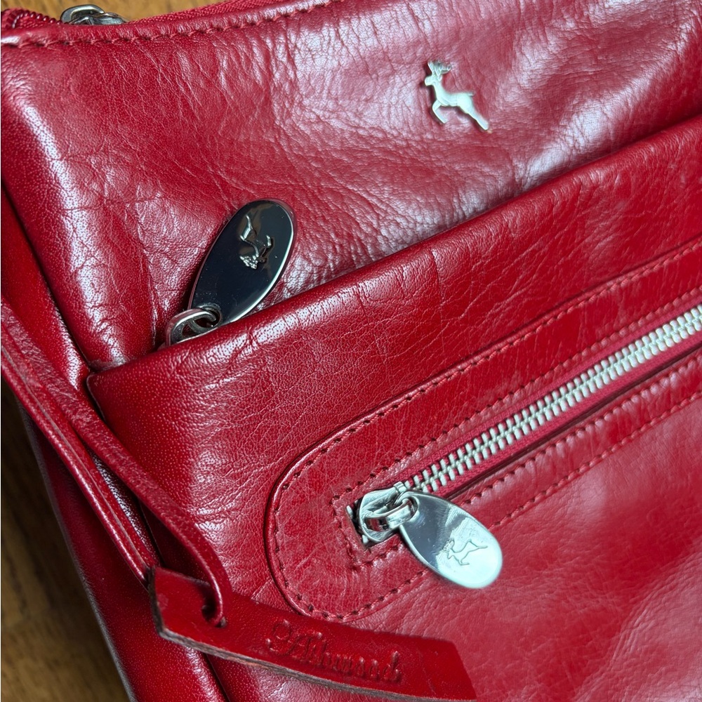Ashwood Crossbody Bag Women's Red Genuine Leather Purse. Gorgeous ❤️ - Picture 3 of 10